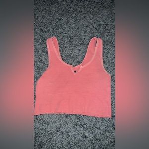 pink cropped tank